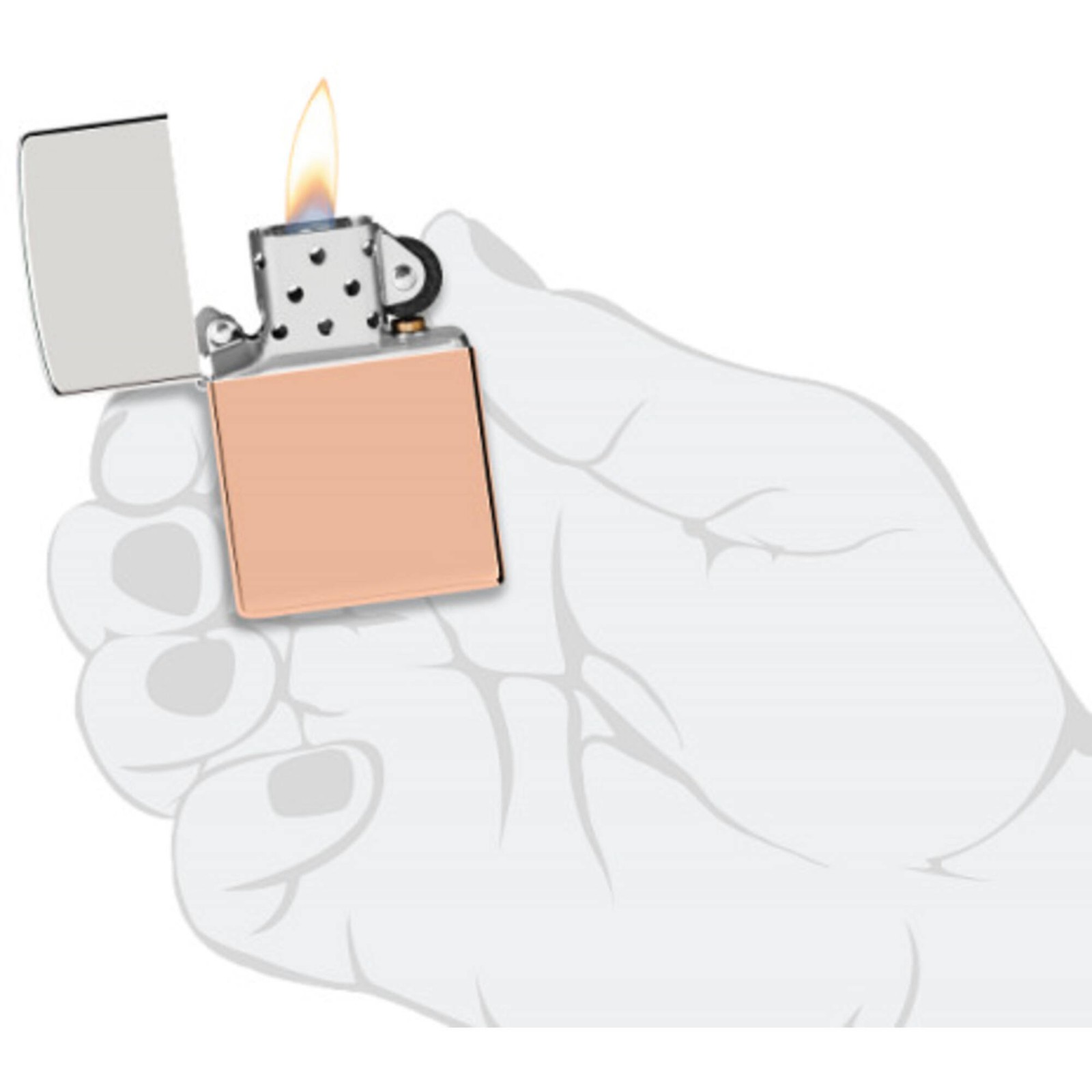 Zippo Windproof Pocket Lighter Bimetal CB Copper and Sterling Silver 48694