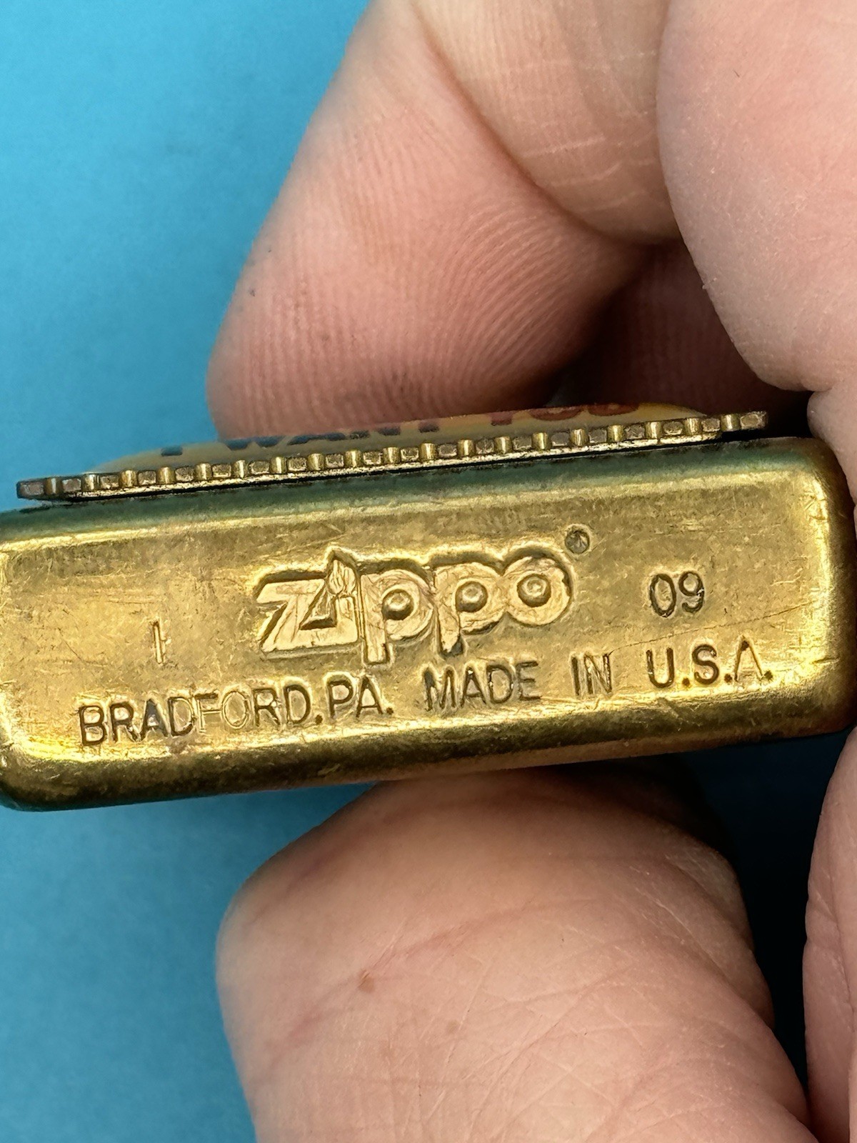 Vintage 2009 I Want You WWI US Flag Brass Zippo Lighter
