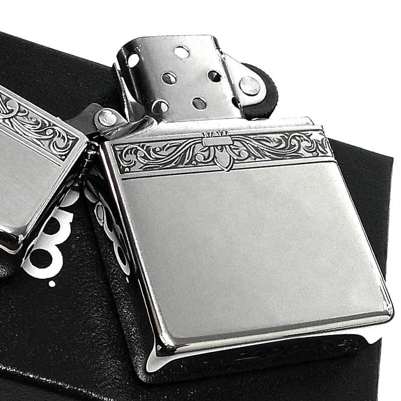 Zippo Oil Lighter Classic Lily Arabesque Silver 2NI-3YURI Regular Case Japan