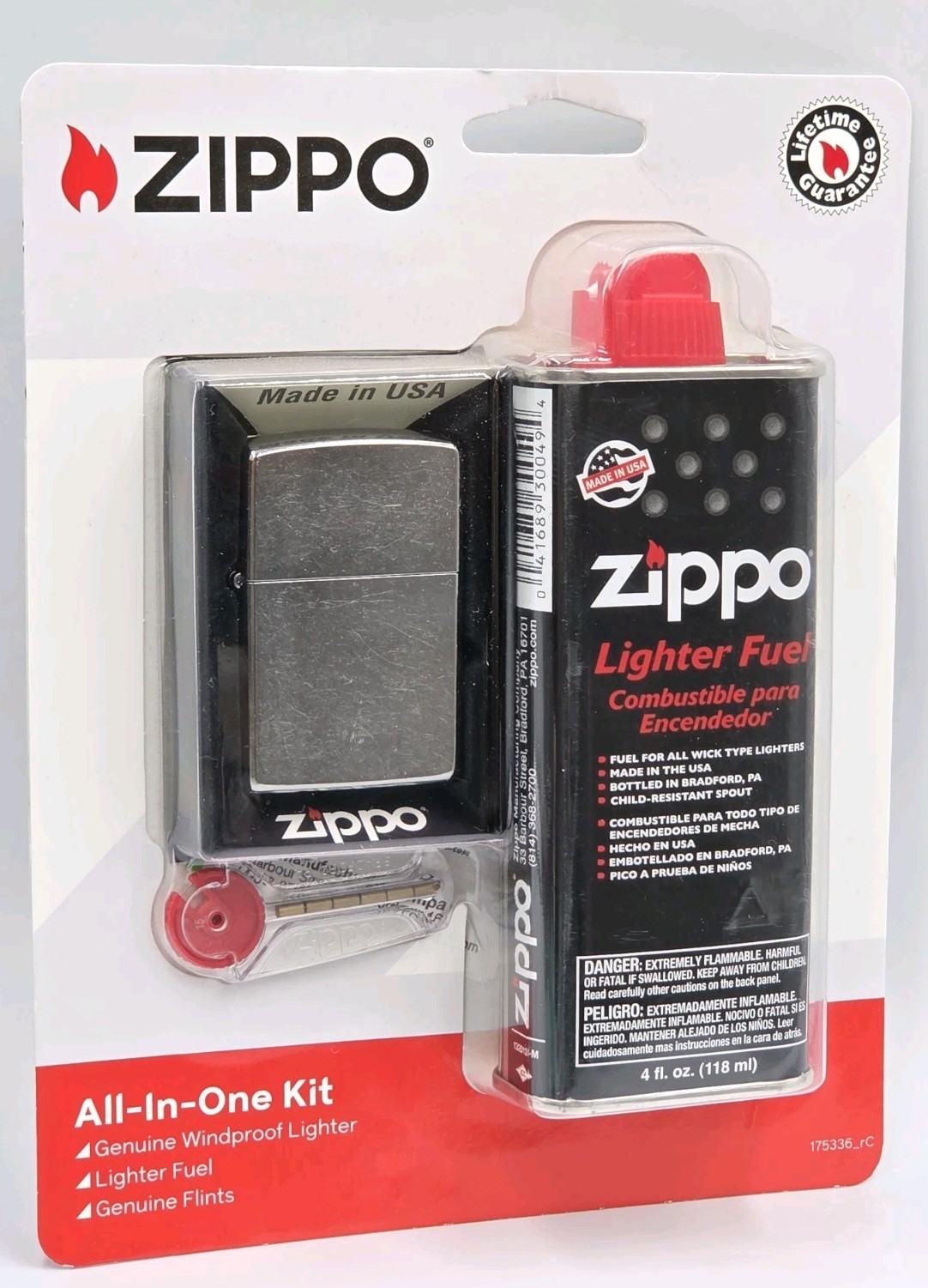 Zippo Lighters Fuel Fluid Windproof Lighter All-In-One Kit & Accessories Flint