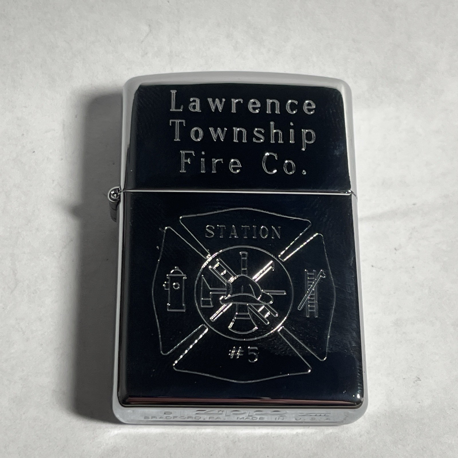 1997 High Polish Zippo Lawrance Township Fire Co. -Plymptonville Pa – J1