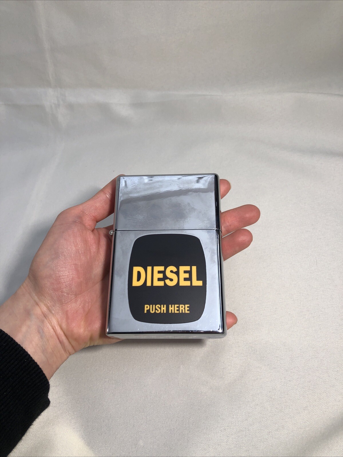 Giant Jumbo Size Chrome Lighter 4.5”x3” “Diesel”