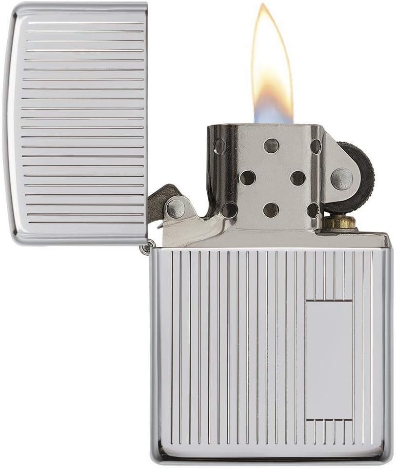 Zippo Windproof Lighter High Polish Chrome Engine Turned 350 New