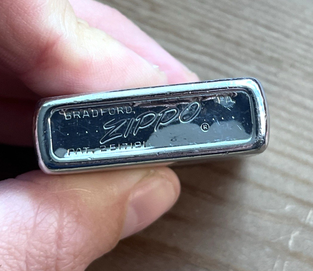 Vintage 1958 Zippo Frontier Ethyl Gasoline Advertising Lighter w/ Original Box