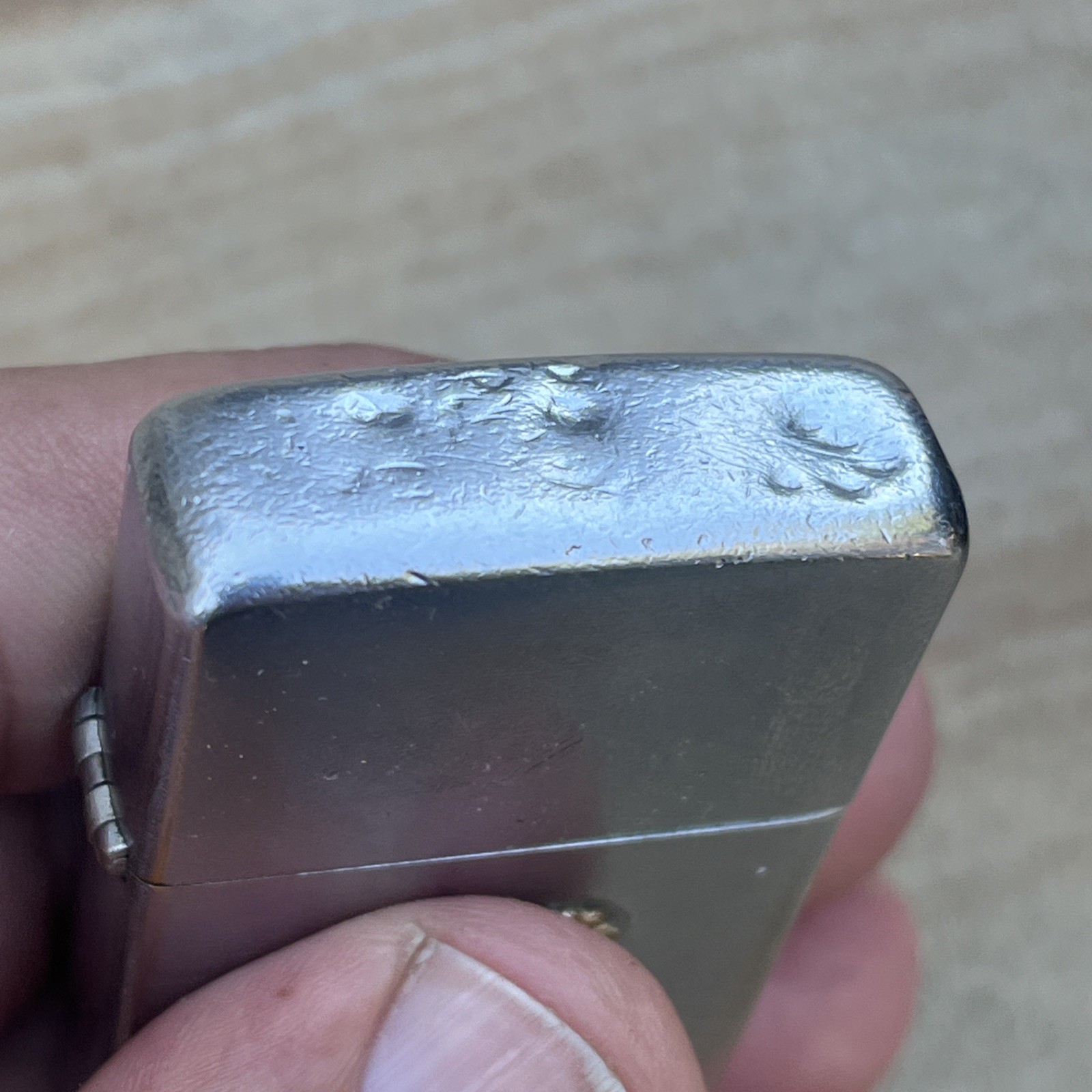 Vintage 1958 Zippo Mack Truck Bull Dog Emblem Cigarette Lighter
