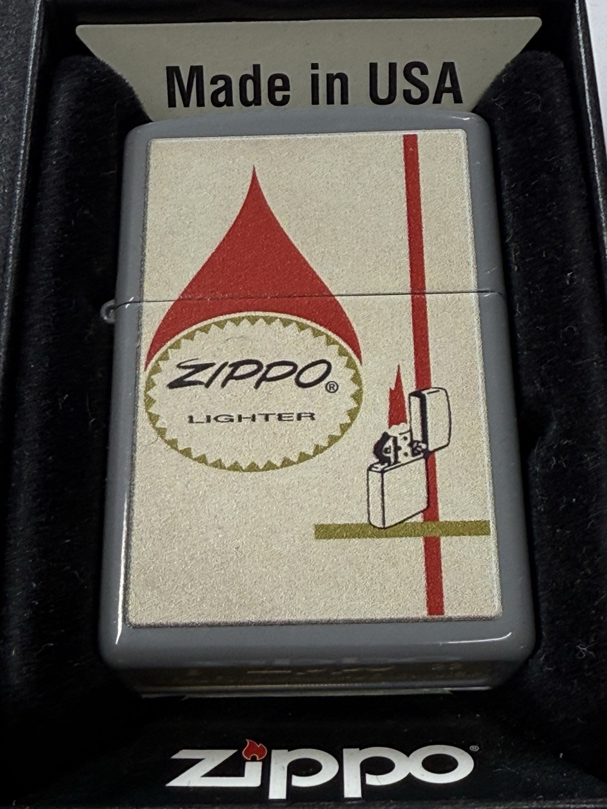 ZIPPO 2022 BOXTOP SERIES 1960’S-70’S GREY FINISH LIGHTER SEALED N BOX 756