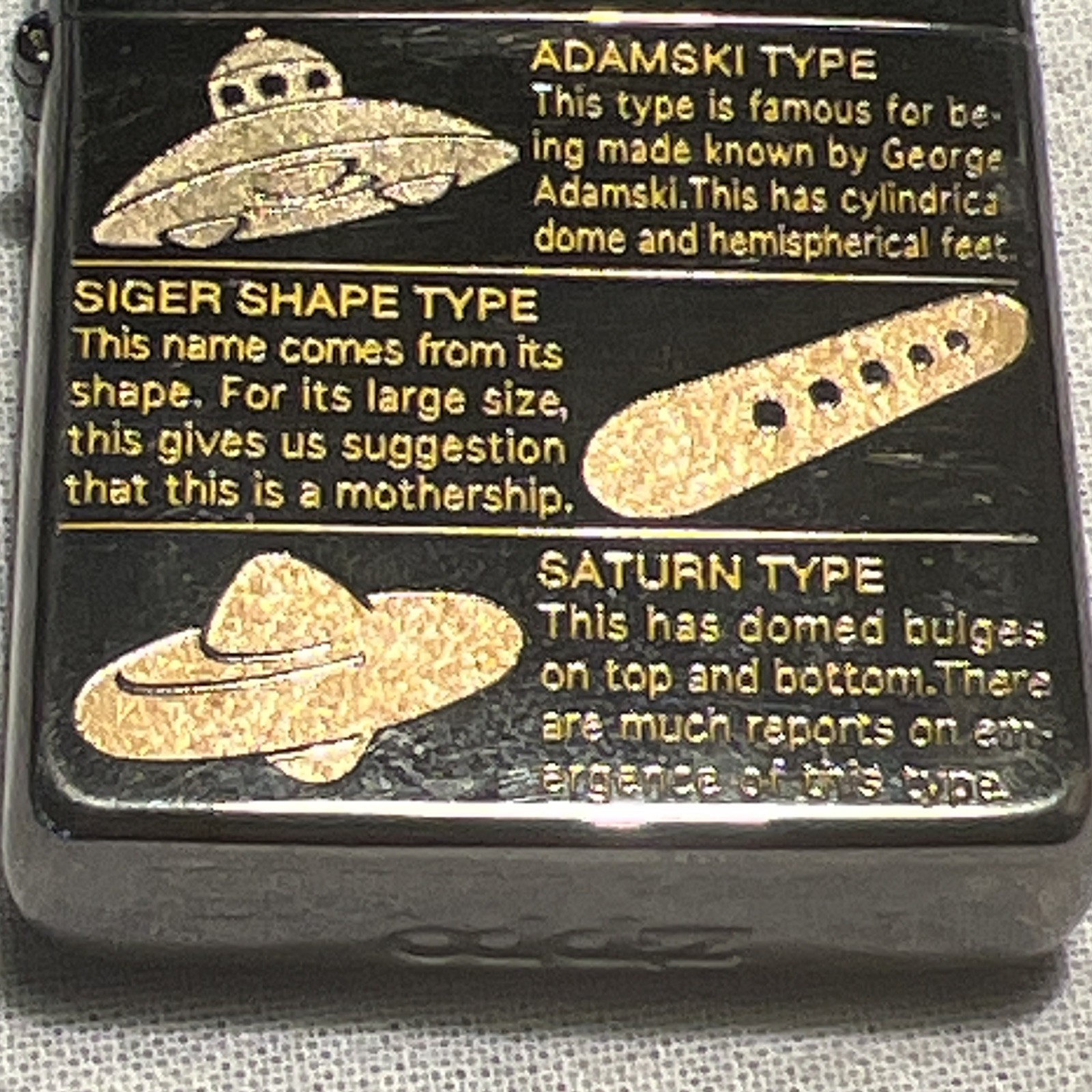 Vintage 1996 Zippo UFO Unidentified Flying Object Lighter XII Rare Used Graphic