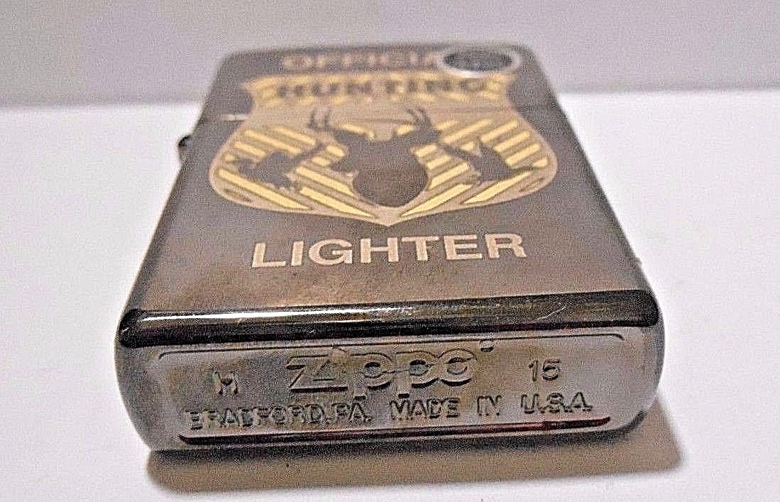 NEW IN BOX 2015 Official Hunting BADGE Lighter Black Ice Zippo Lighter #160