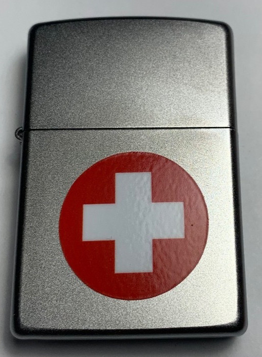Zippo Lighter First Aide BRAND NEW Cross is a Sticker, not Painted