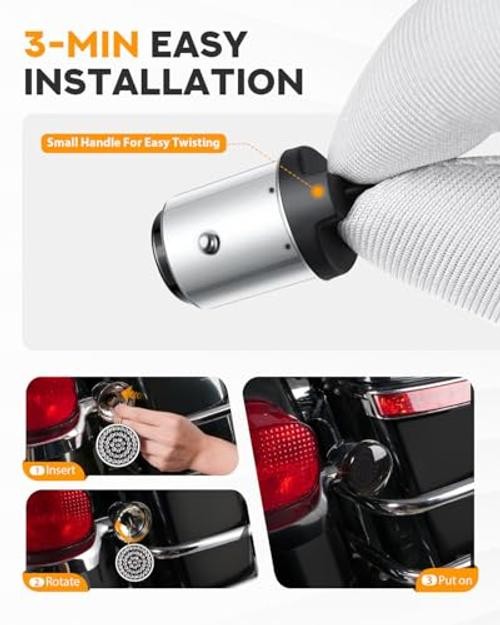 1157 Rear LED Turn Signal Lights Running Blinker Bulbs Compatible for Harley