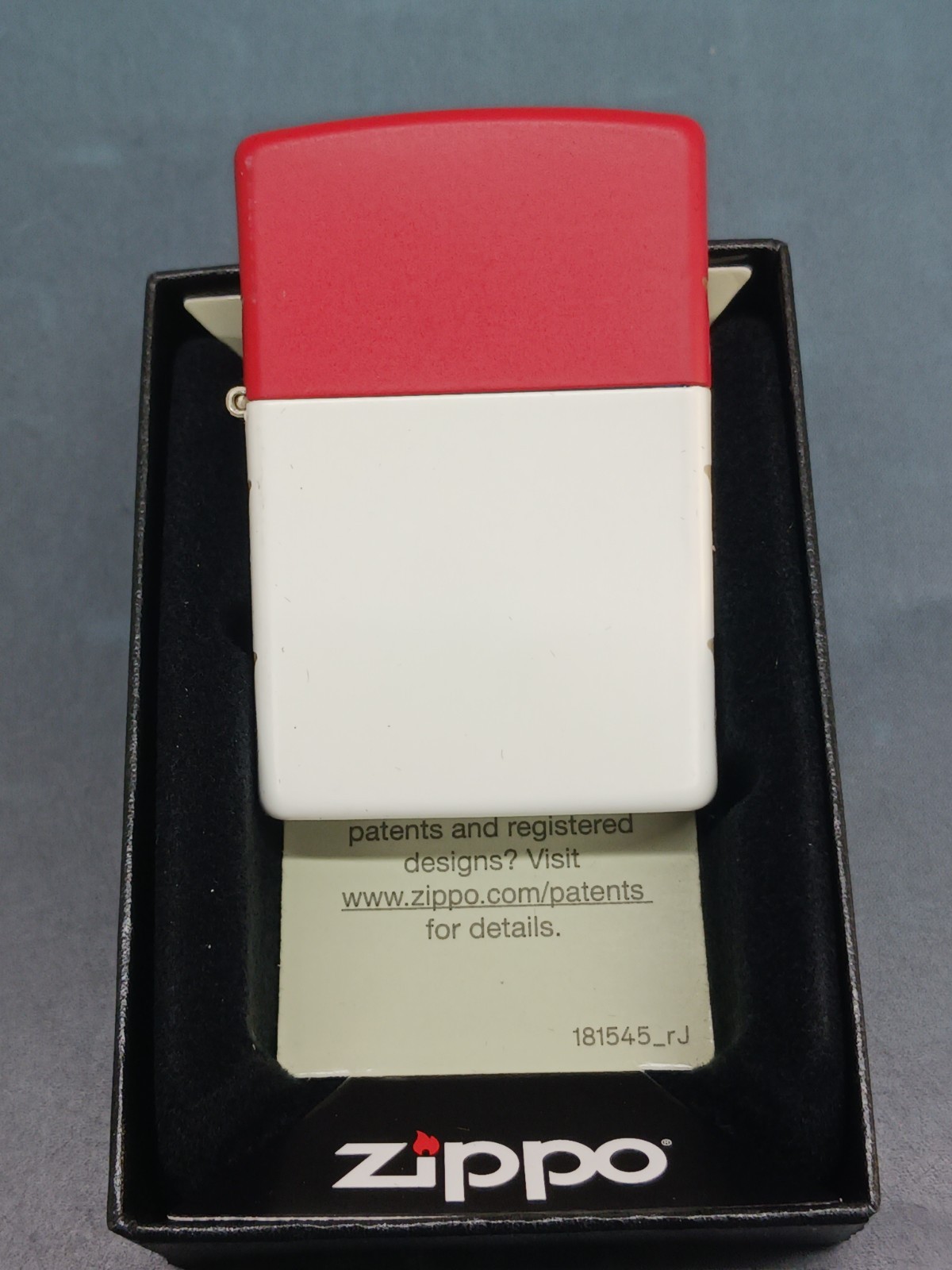Zippo America 250 Model White/Red Matte Laser Engraved 47295 NOT Limited Edition