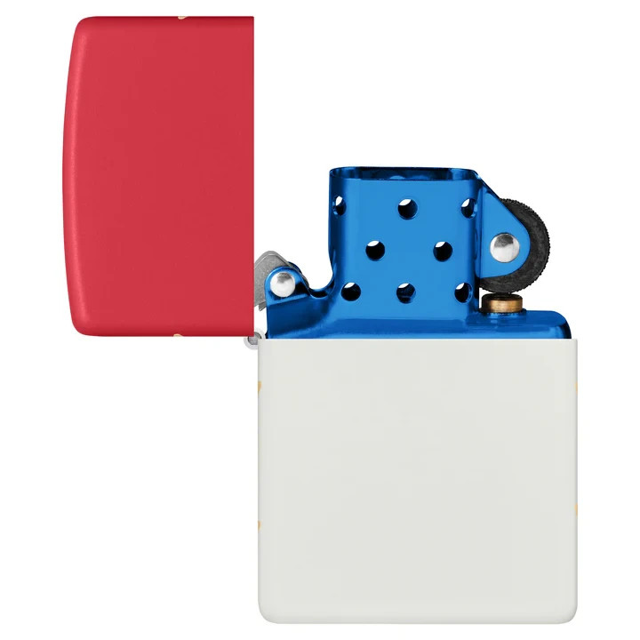 Zippo America 250 Model White/Red Matte Laser Engraved 47295 NOT Limited Edition