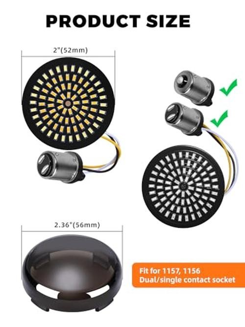 New 1157 LED Turn Signals, Ultra-bright Led Blinker 1156 81 Led Chips Bullet