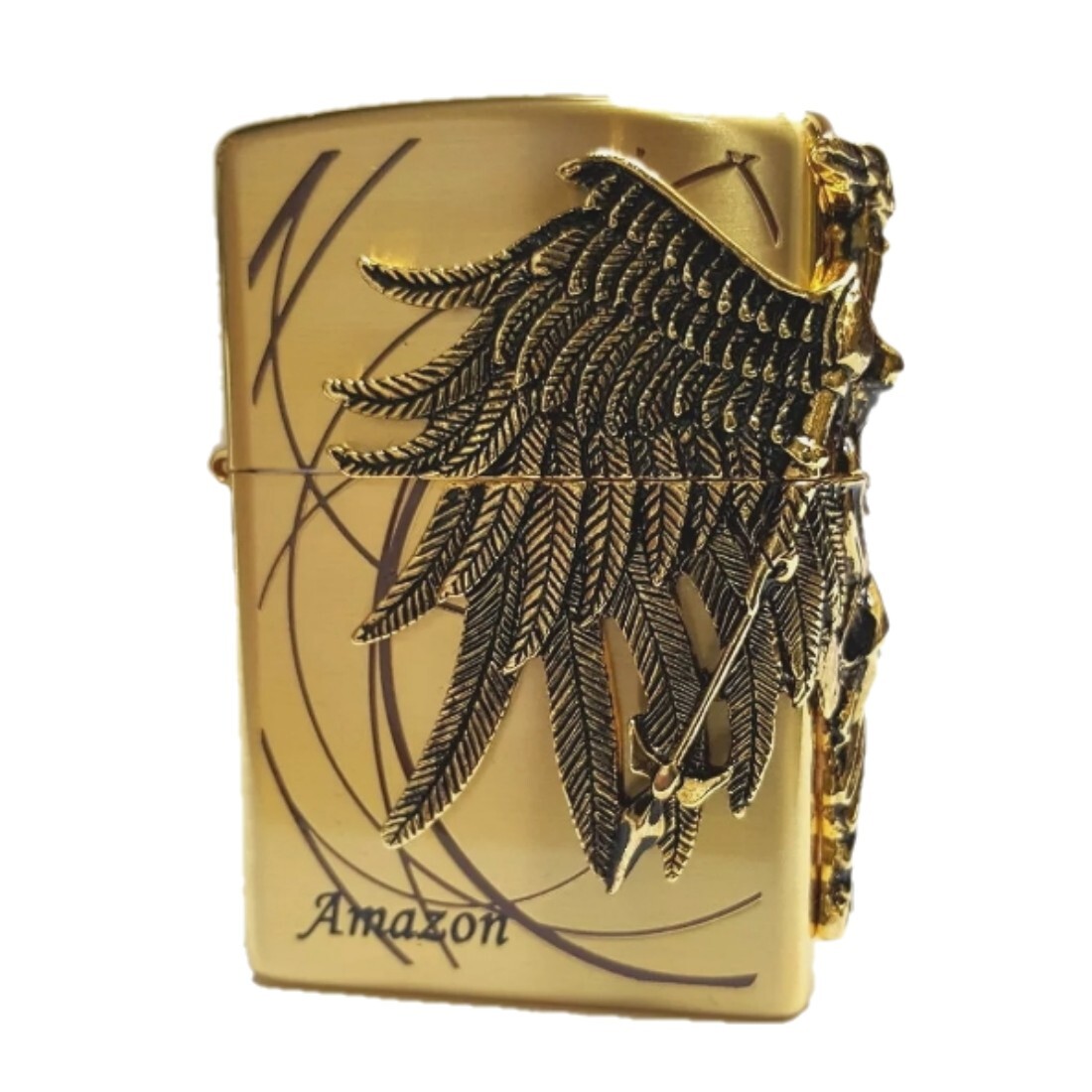 Zippo Lighter Amazon Gold EMB Korea Unique Design 📌Genuine Windproof Engraved