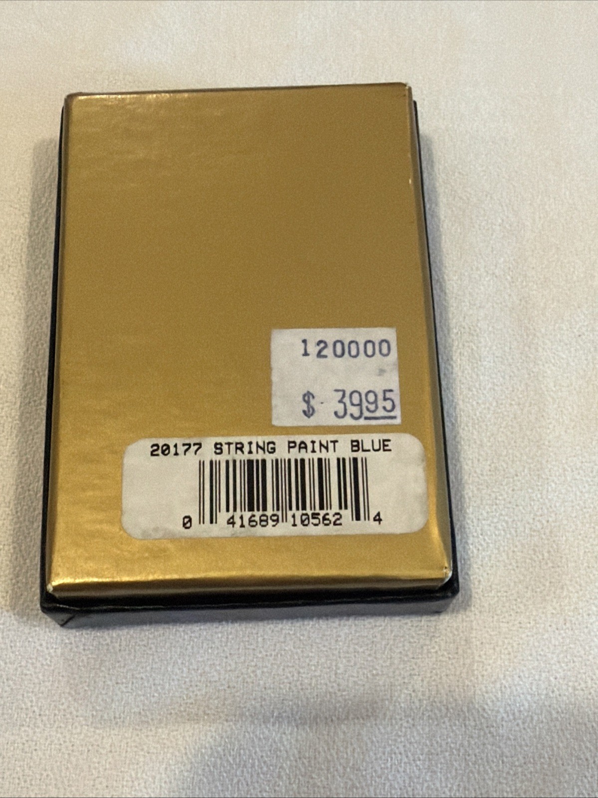 Rare 2002 ZIPPO Lighter Blue Gold String Paint Anodized Aluminum New