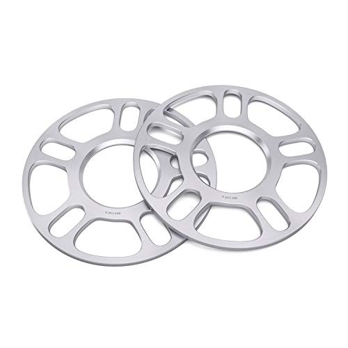 2pcs 3mm Hubcentric 5×4.5 and 5×4.75 Wheel Spacers (70.5mm 3mm Thickness Silver