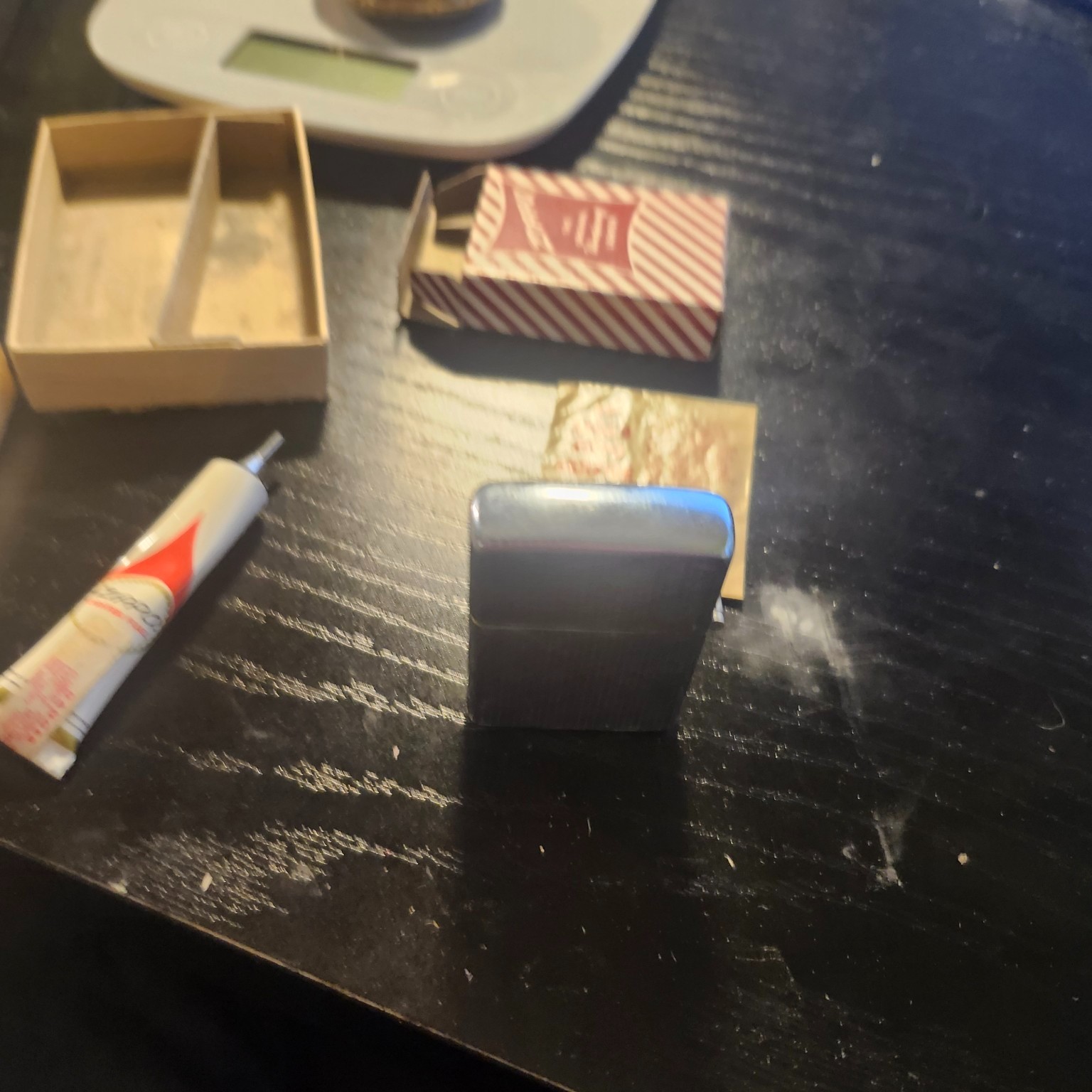 NOS 1963 Zippo Windproof Lighter Complete in Original Mailing Box with Fuel, Fli