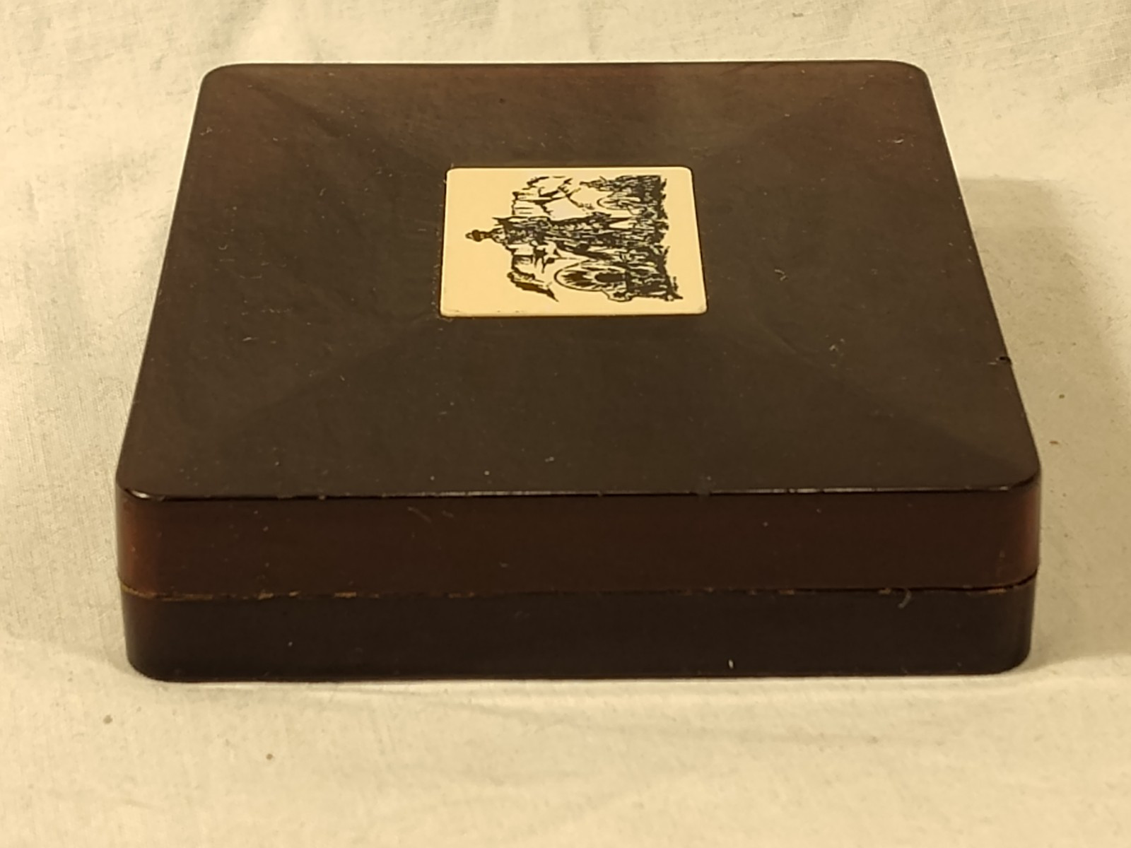Vintage Zippo Playing Card Box Plastic Amber Double Slot