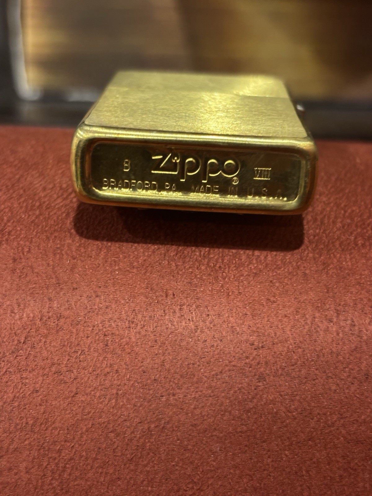 Vintage 1991 Marlboro Longhorn Zippo Lighter Solid Brass In Box Engraved RLM
