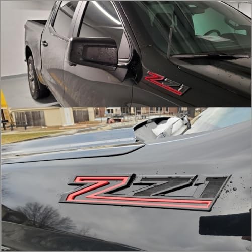 2019-2023 New Z71 Emblem Badges for Silverado 2PCS Red-Black