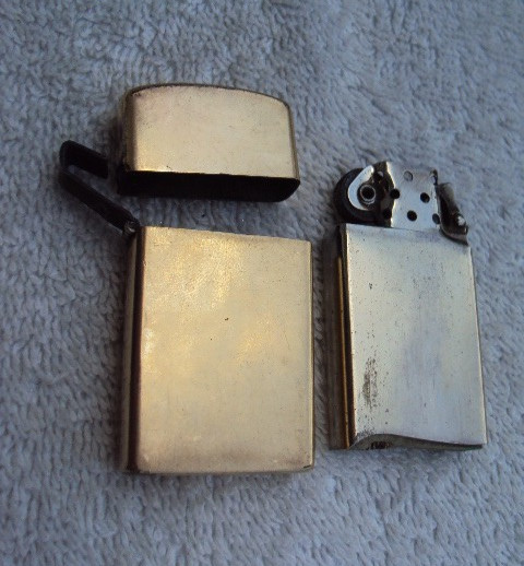 1957 10k Gold Filled Slim Zippo Lighter First Place SUNOCO 1958 Moonshiner
