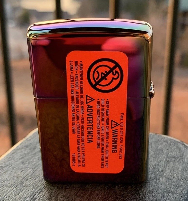 Zippo Classic Spectrum 151ZL Logo Spell Out Windproof Lighter Dated Jan 2014 NIB