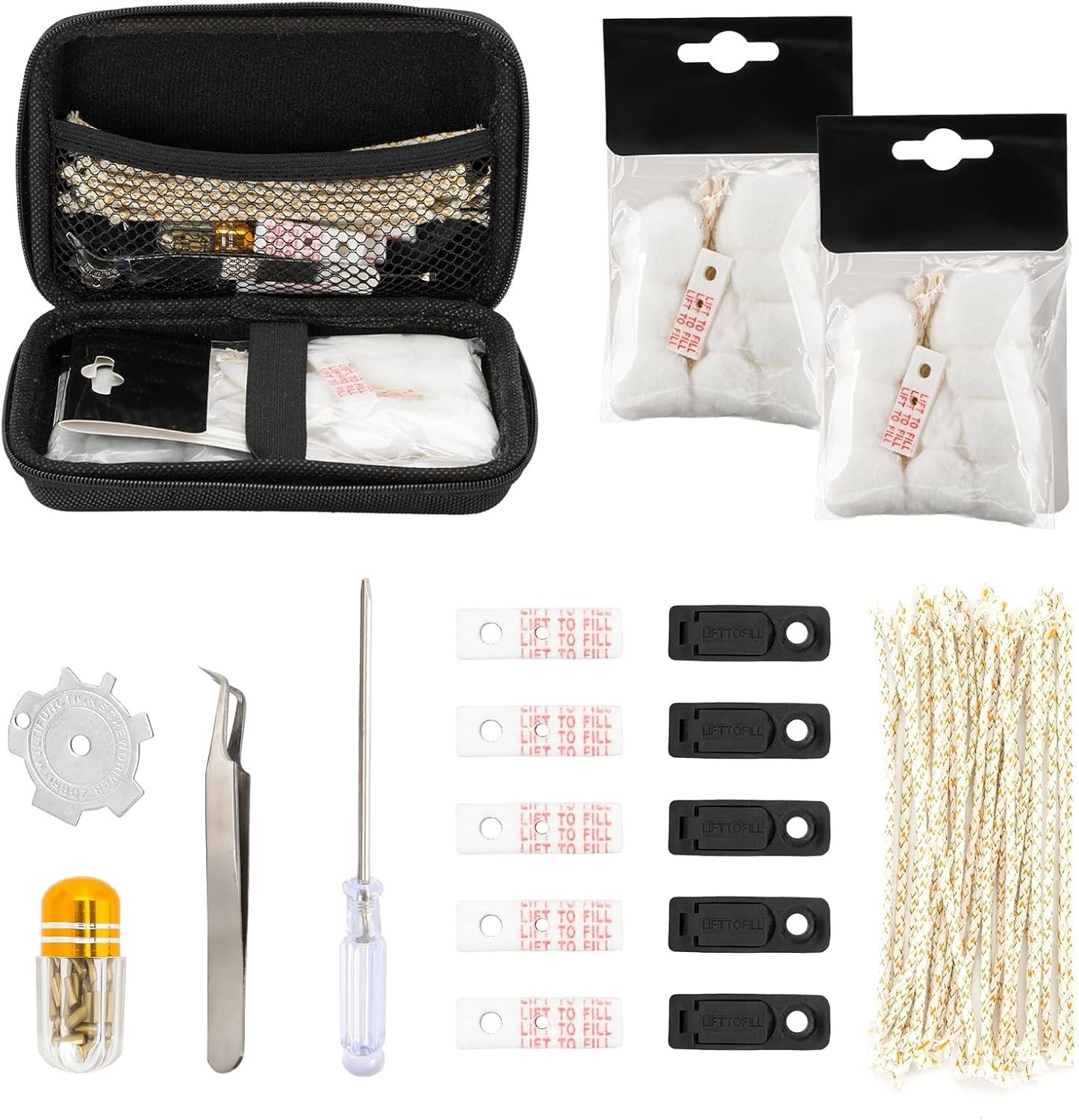 Zippo Repair Kit – Replacement Parts with Cotton, Flint, Wick, Pad & Tool