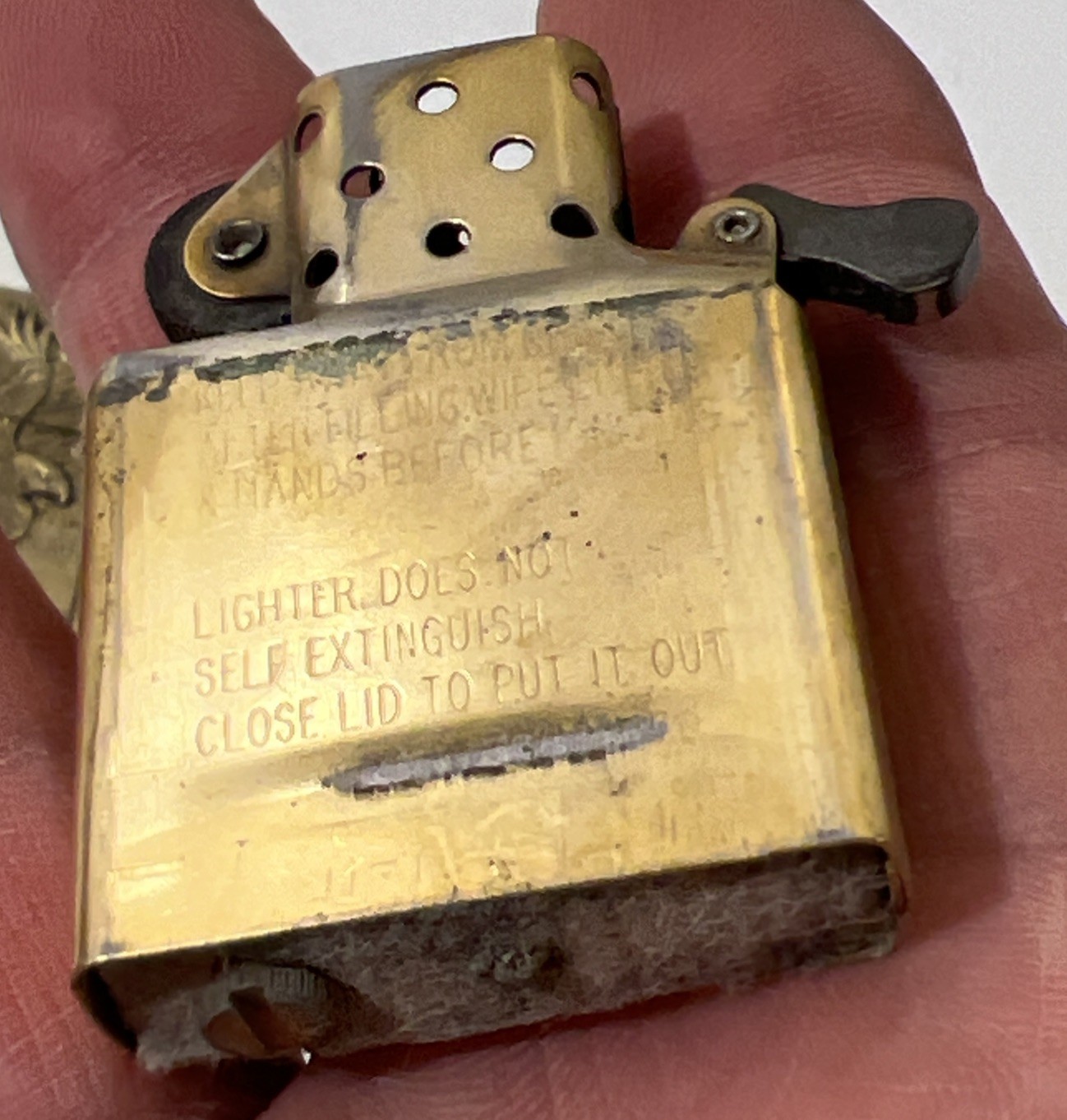 Zippo Lighter Barrett Smythe Brass American Eagle 1995