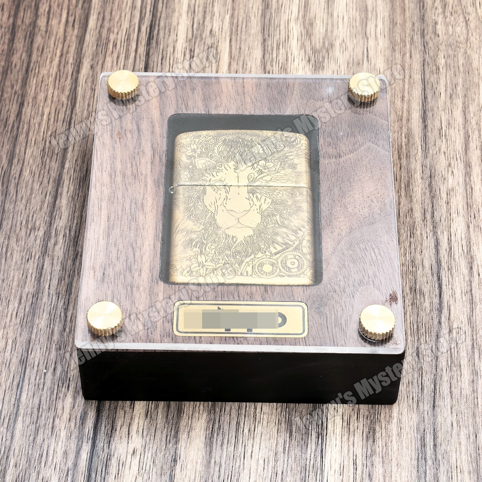 Black Walnut Wood Lighter Collection Display Case Storage Box for Zippo Lighter
