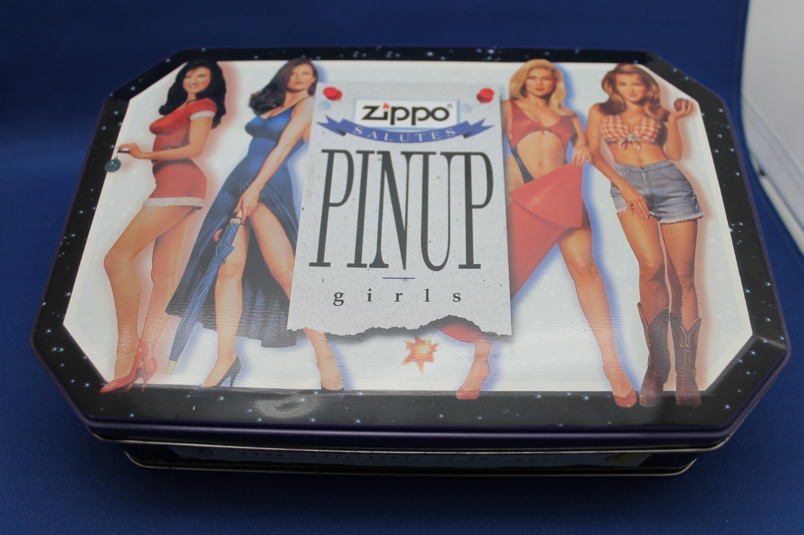 ZIPPO 1996 ZIPPO SALUTES PINUP GIRLS. Limited Edition 4 lighter Set In Tin. NEW.