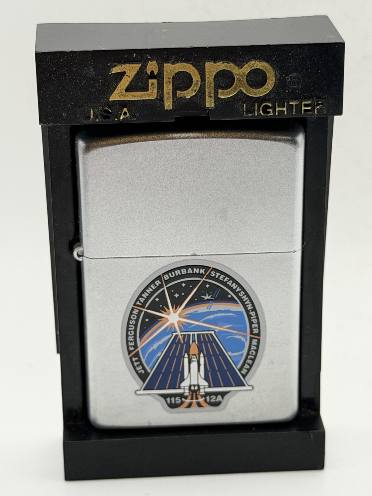 Vintage 2007 NASA Space Shuttle Mission STS 115 Chrome Zippo Lighter New B31