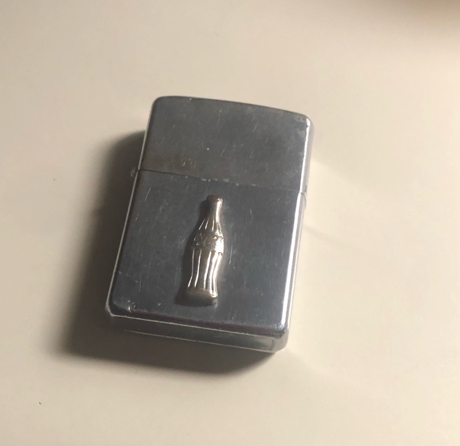 Vintage Zippo Lighter – 10k Gold Coca-Cola Bottle Emblem – No Box