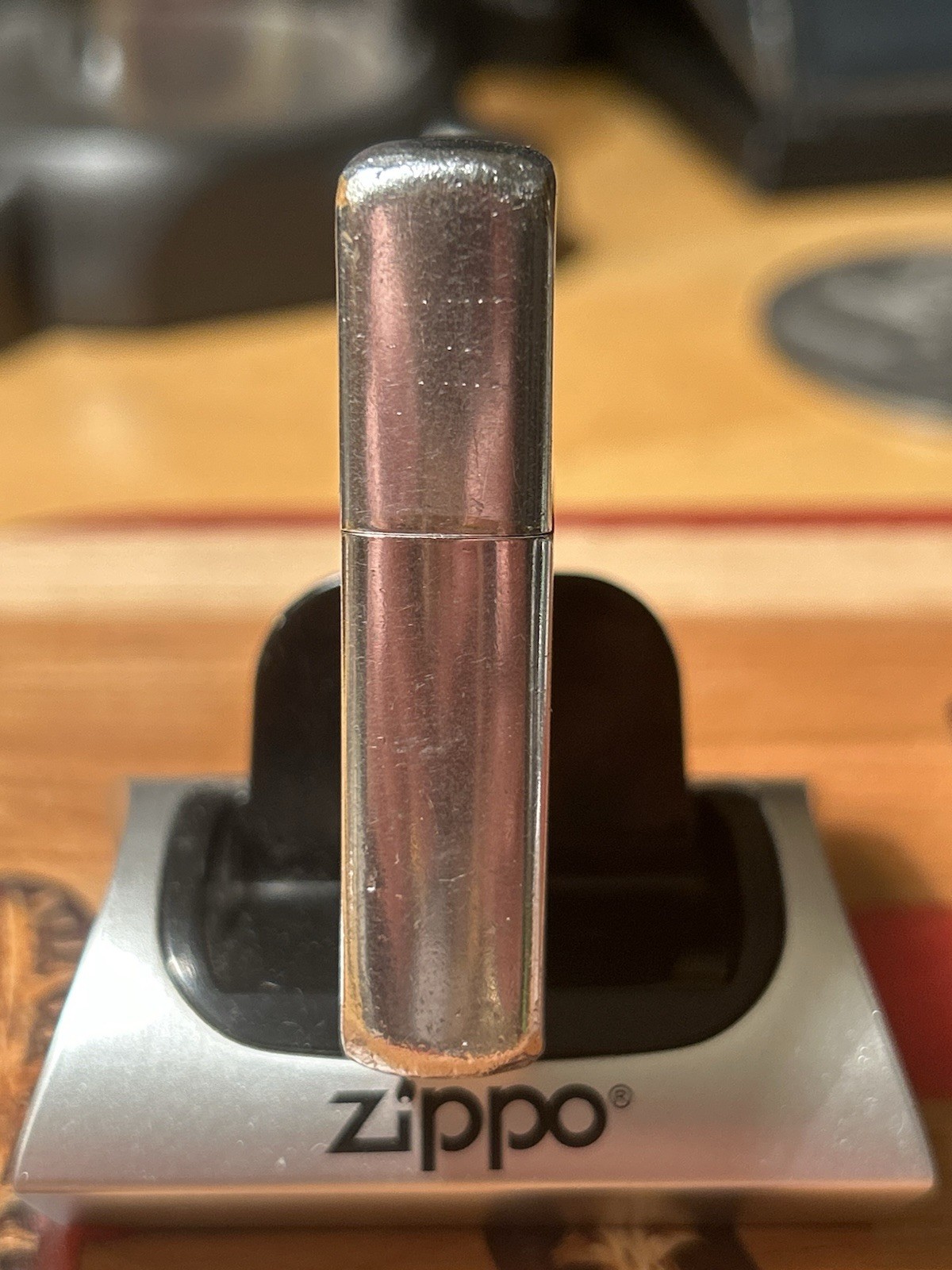 1958 Huyck Felts Zippo-Ram Etch With Woody Davis Signature On Back.
