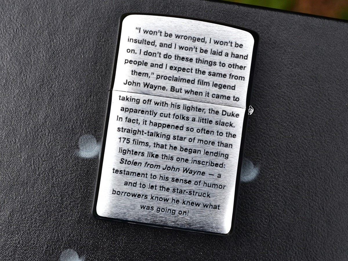 Zippo Lighter & Pouch Set – Stolen From John Wayne – Limited Edition – # 24209