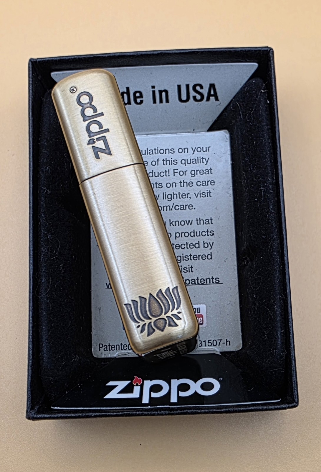 Zippo Lighter 2012 Buddha Lotus Heart Sutra, Perfection of Wisdom, 3-sides, New