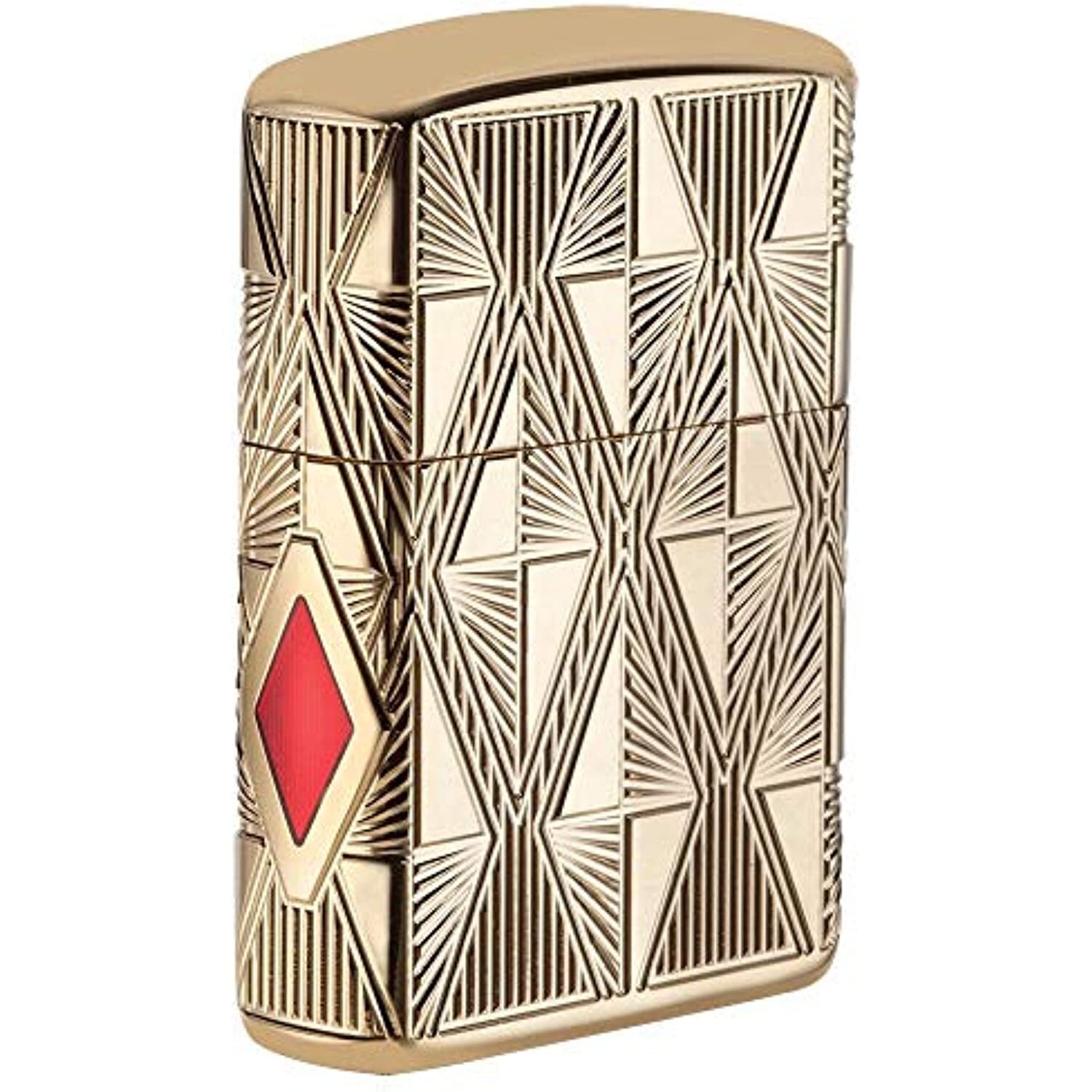 Zippo Choice Luxury Diamond Design Armor HP Gold Plate Windproof Lighter 29671