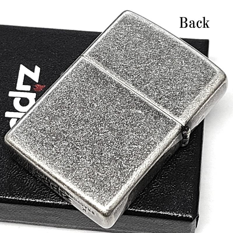 Zippo Antique Silver Distressed Flat Bottoms Regular Lighter