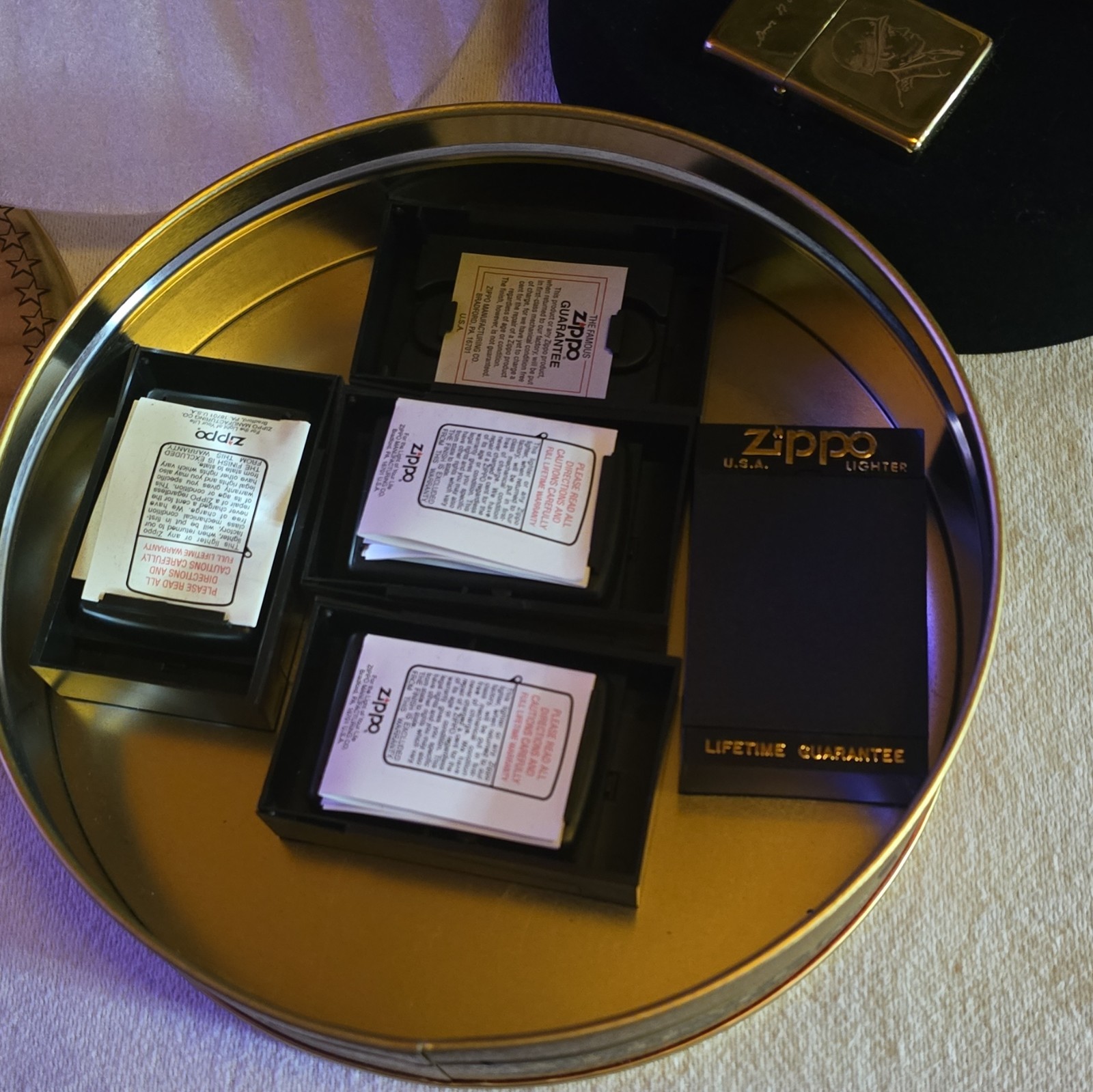Zippo D-Day Normandy 50 Years 1944-1994 Solid Brass Military Lighter Set