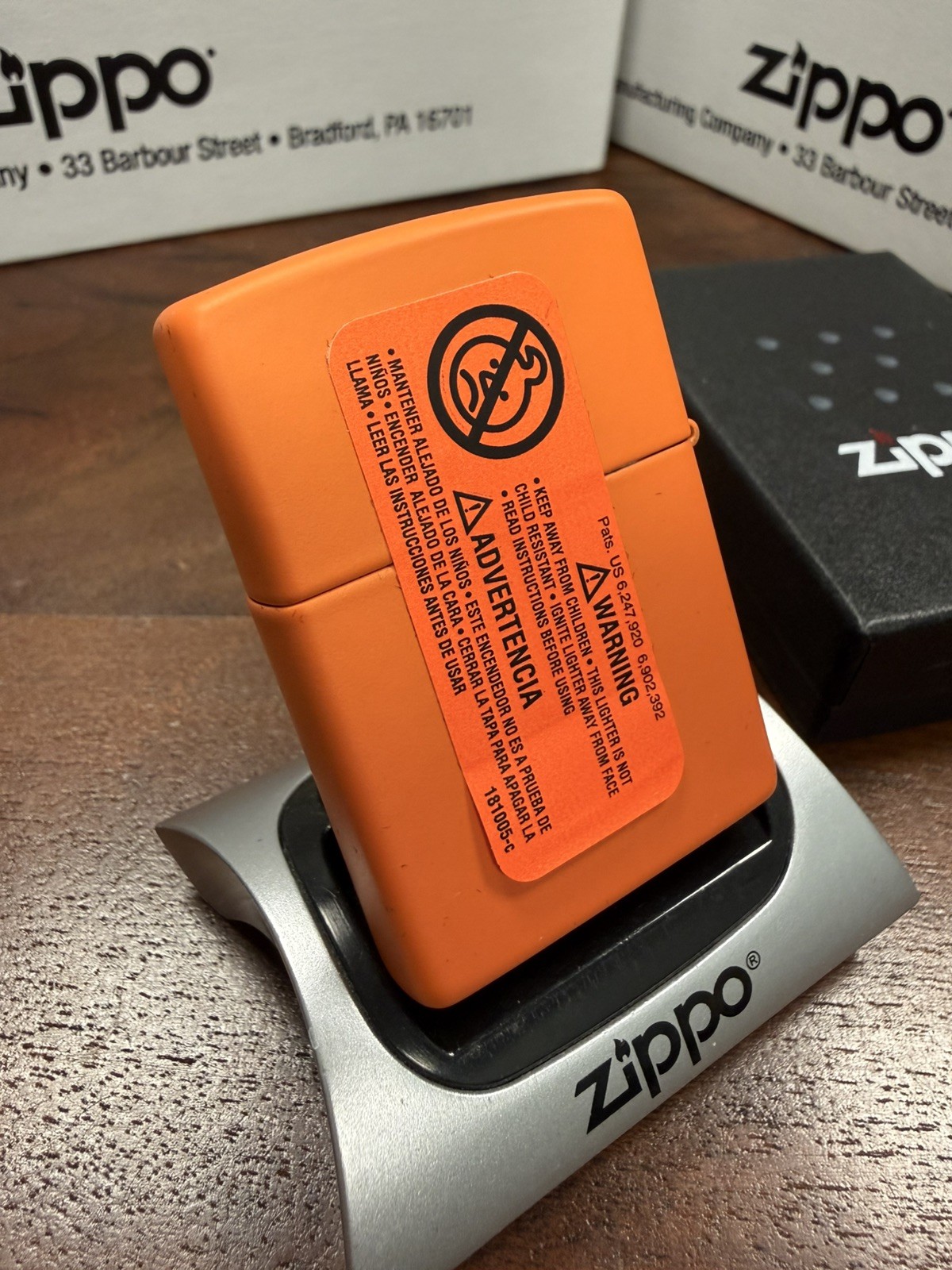 GENUINE Zippo TEXTURE 3D Lighter BEAUTIFUL FLOWERS Orange Matte NEW IN BOX