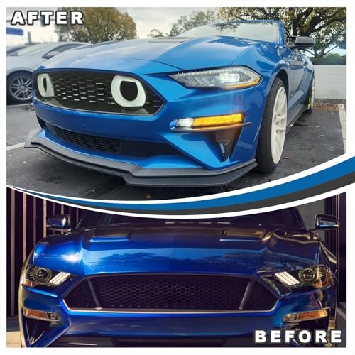 Mach 1 Style Grille with DRL Compatible with 2018-2023 Ford Mustang EcoBoost