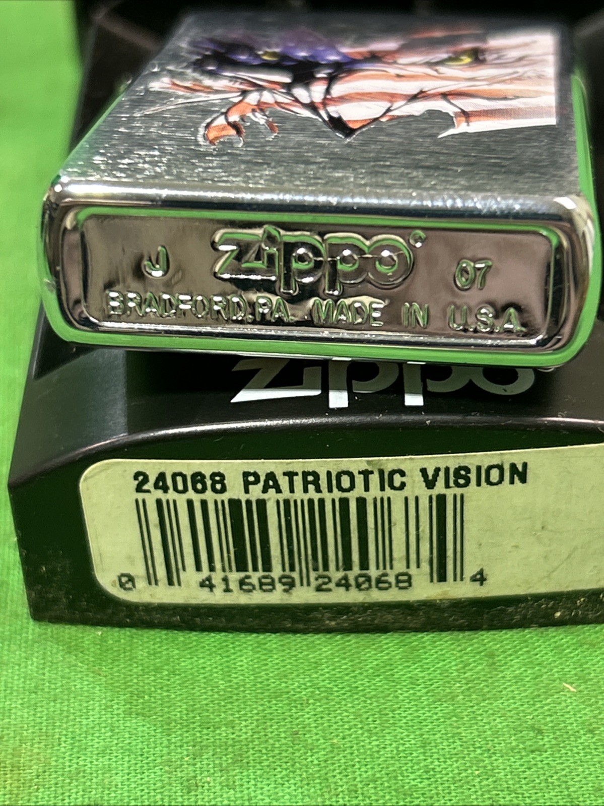 Zippo Lighter New 24068 Patriotic Vision W/ Case