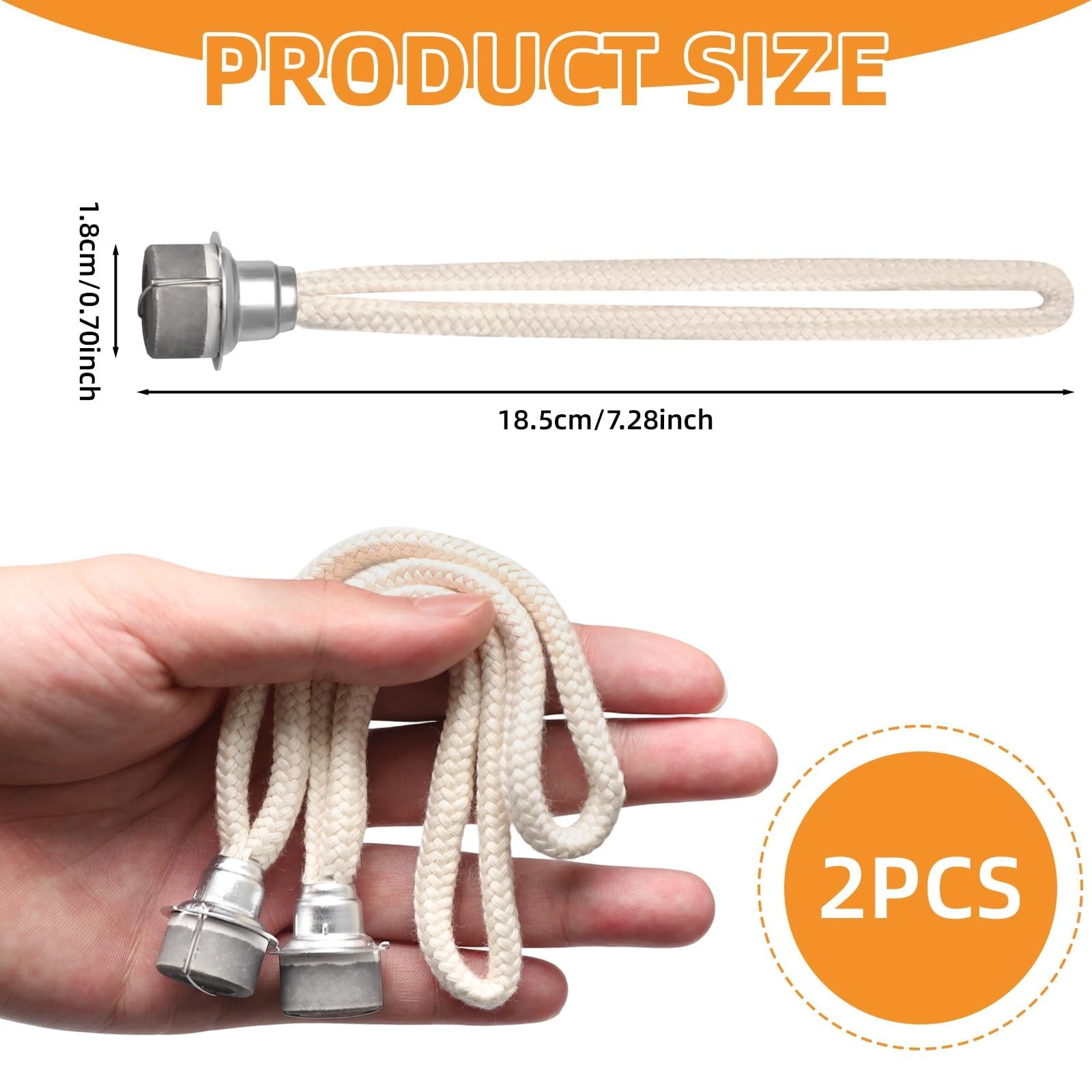 2 Pcs Oil Lamp Wick Replacement for Catalytic Fragrance Lamps – Silver