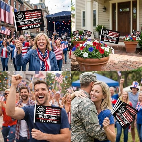 20 Pack American Flags for Outside Decorations – 250 Anniversary USA Flag – 5.51
