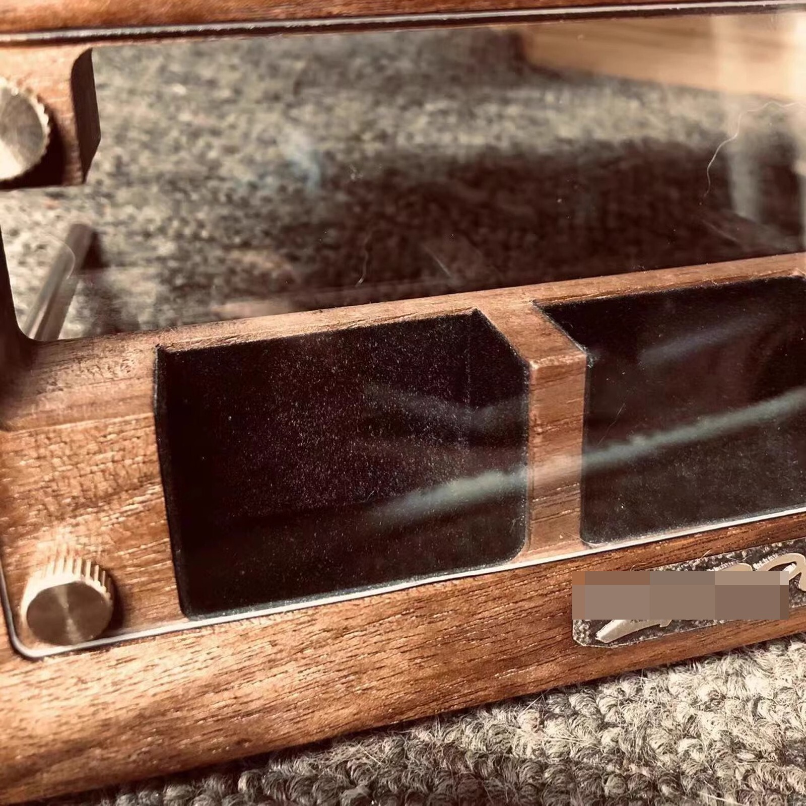 6 Slot America Black Walnut Collection Display Case – For Zippo Lighters