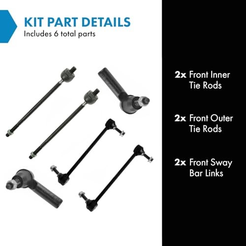 Front Steering & Suspension Kit Sway Bar Stabilizer Link Tie Rod PSA59219