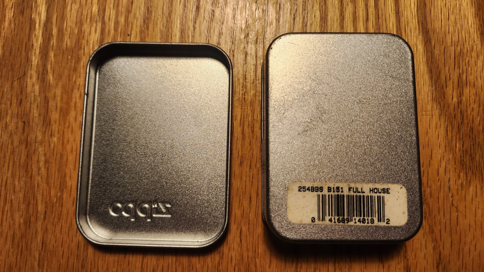Vintage Zippo FULL HOUSE Tin Box – USED – 254BBS B151