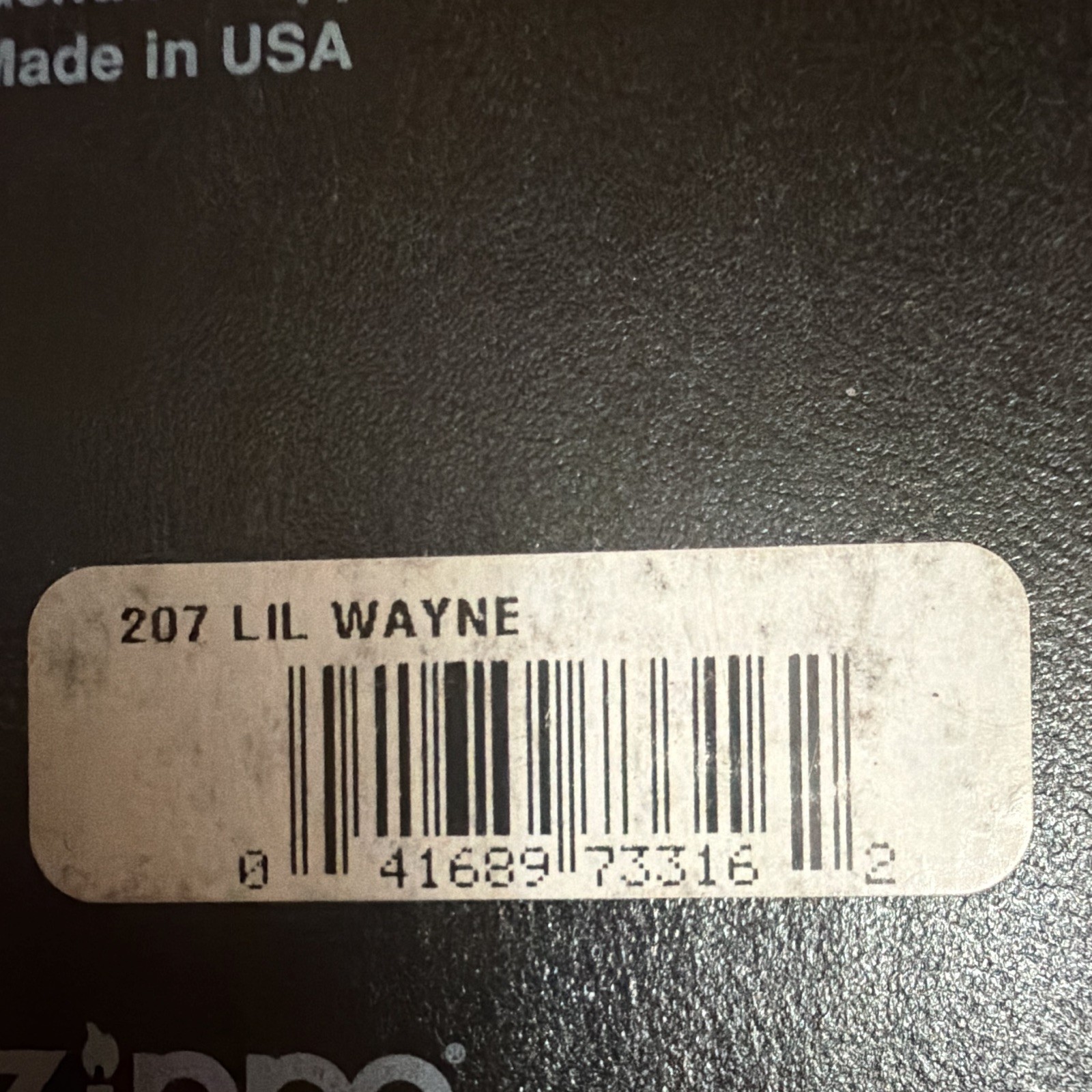 Zippo Lil Wayne „LIL WAYNE“ Model 207 Genuine Windproof Lighter in Box Music
