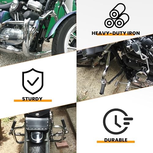 1 1/4″ Mustache Engine Guard Crash Bar Compatible with Harley 04-23 Sportster
