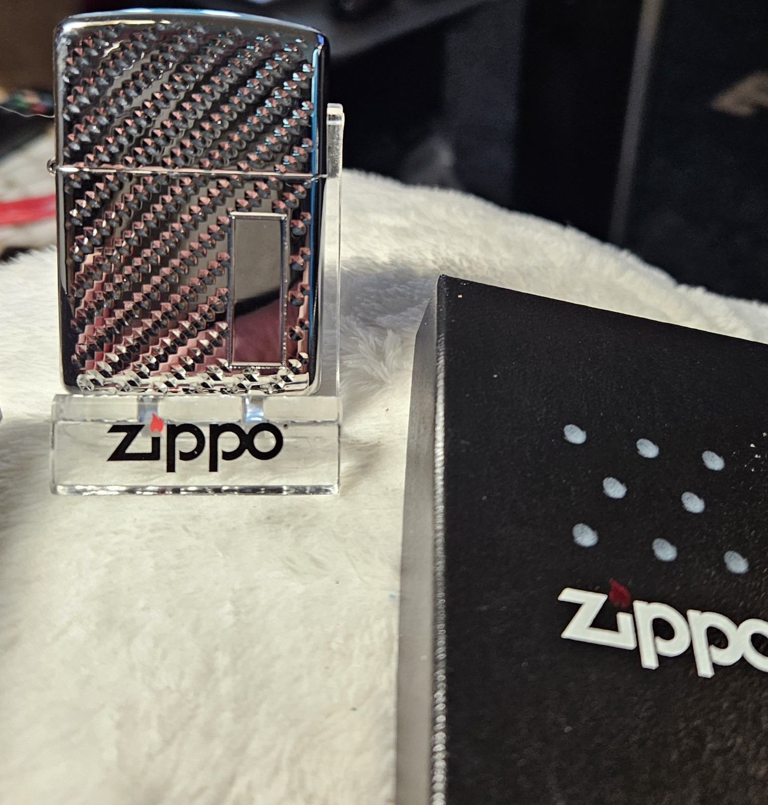 Zippo Lighter 2012 Engine Turned Pebble by Grant Duke, Dual Sides, Armor, New