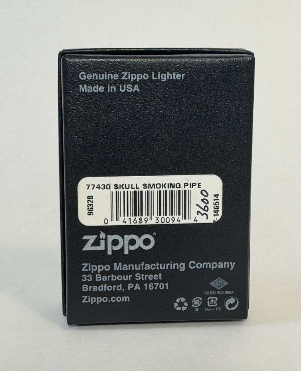 Zippo Lighter Gentleman Skull Bowler Hat With Monocle & Smoking Pipe #77430